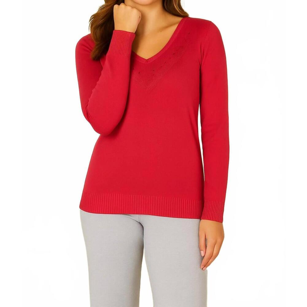 NEW FRENCH KYSS braided v-neck top in rose